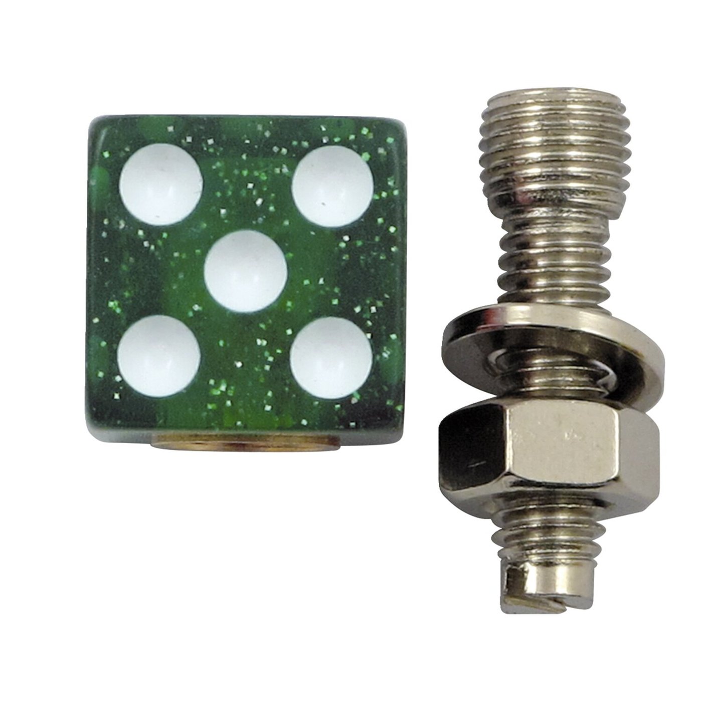 TrikTopz Trik Topz license plate mounts Dice green glitter