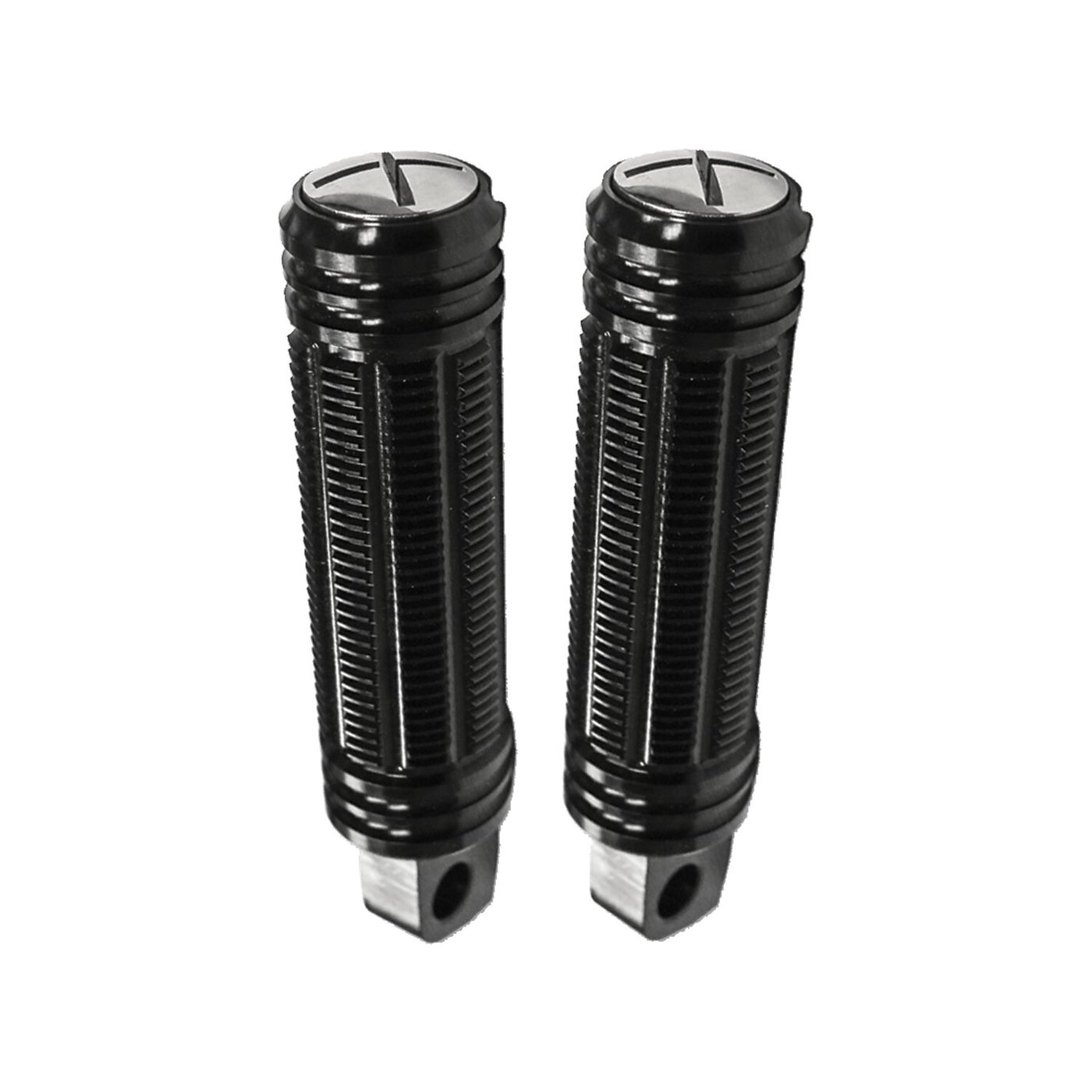 Burly Burly, Stash foot pegs. Black anodized