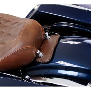 Mustang Mustang, mini fender bib. Plain with braided edges. Brown