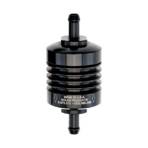 Golan Products Golan mini fuel filter 5/16" (8 mm). Black anodized