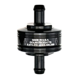 Golan Products Golan Super mini fuel filter 5/16" (8 mm). Black anodized