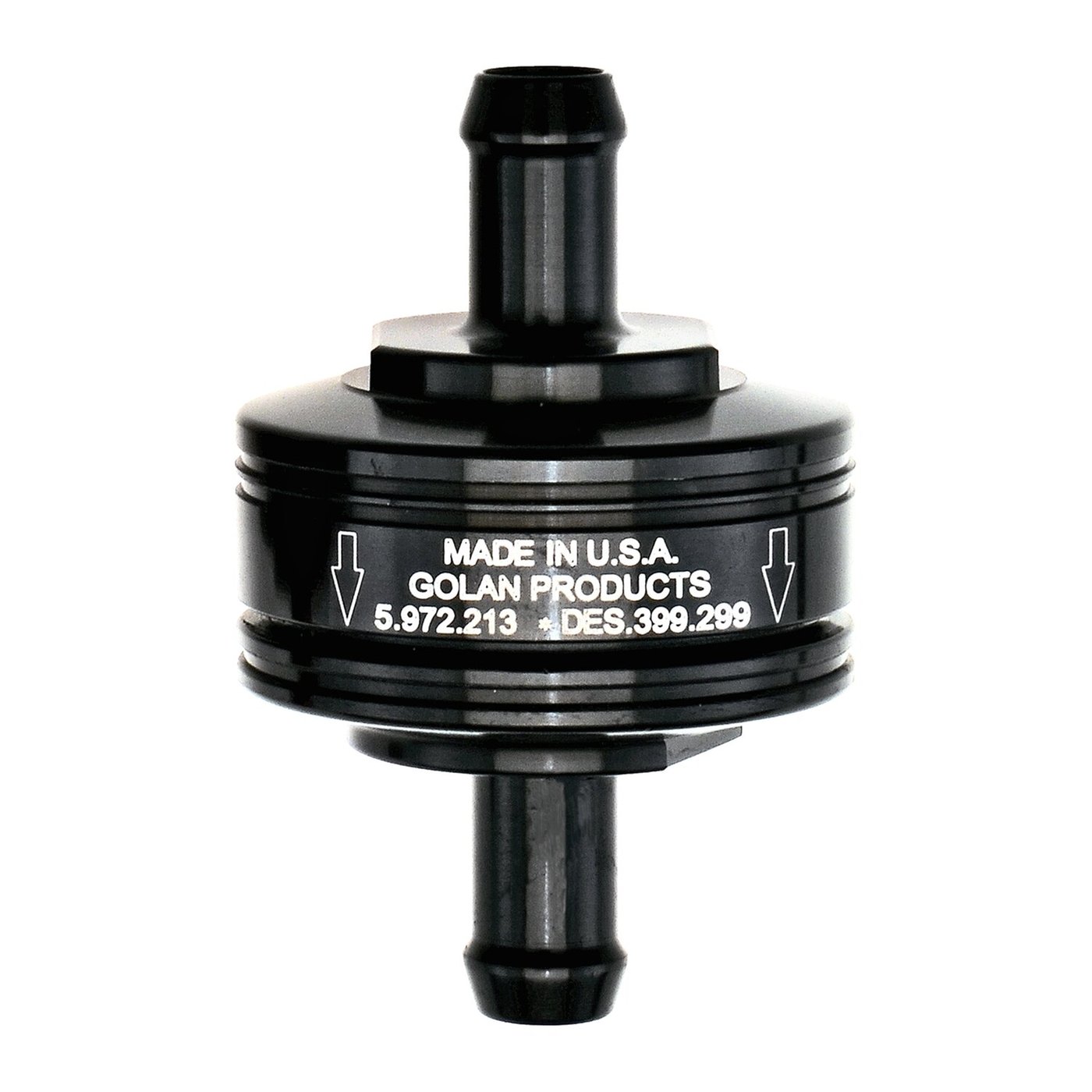 Golan Products Golan Super mini fuel filter 5/16" (8 mm). Black anodized