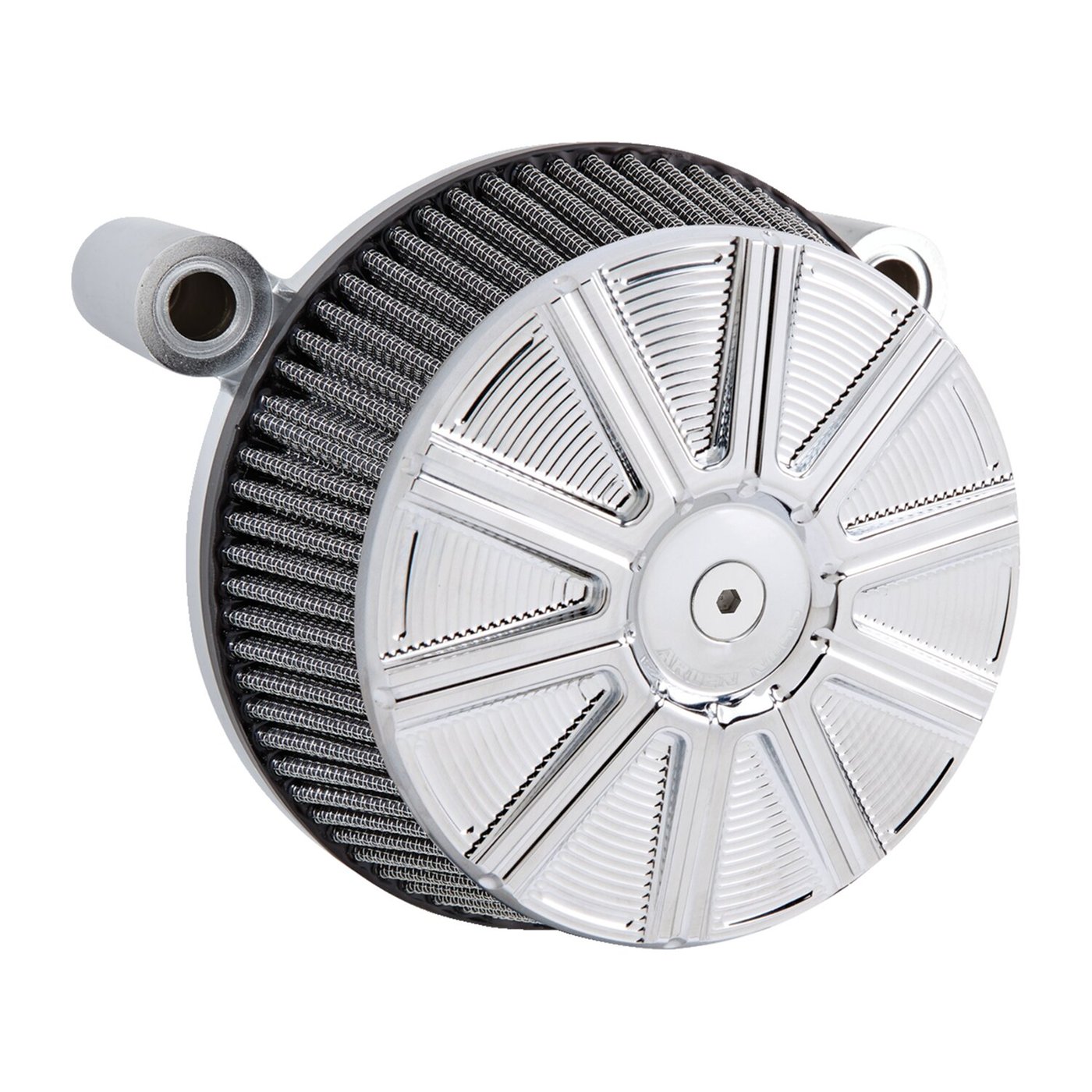 Arlen Ness Arlen Ness, Stage 1 Big Sucker air cleaner kit. 10-Gauge chr