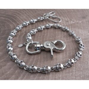 Amigaz Amigaz Flat Skull Wallet Chain 16"
