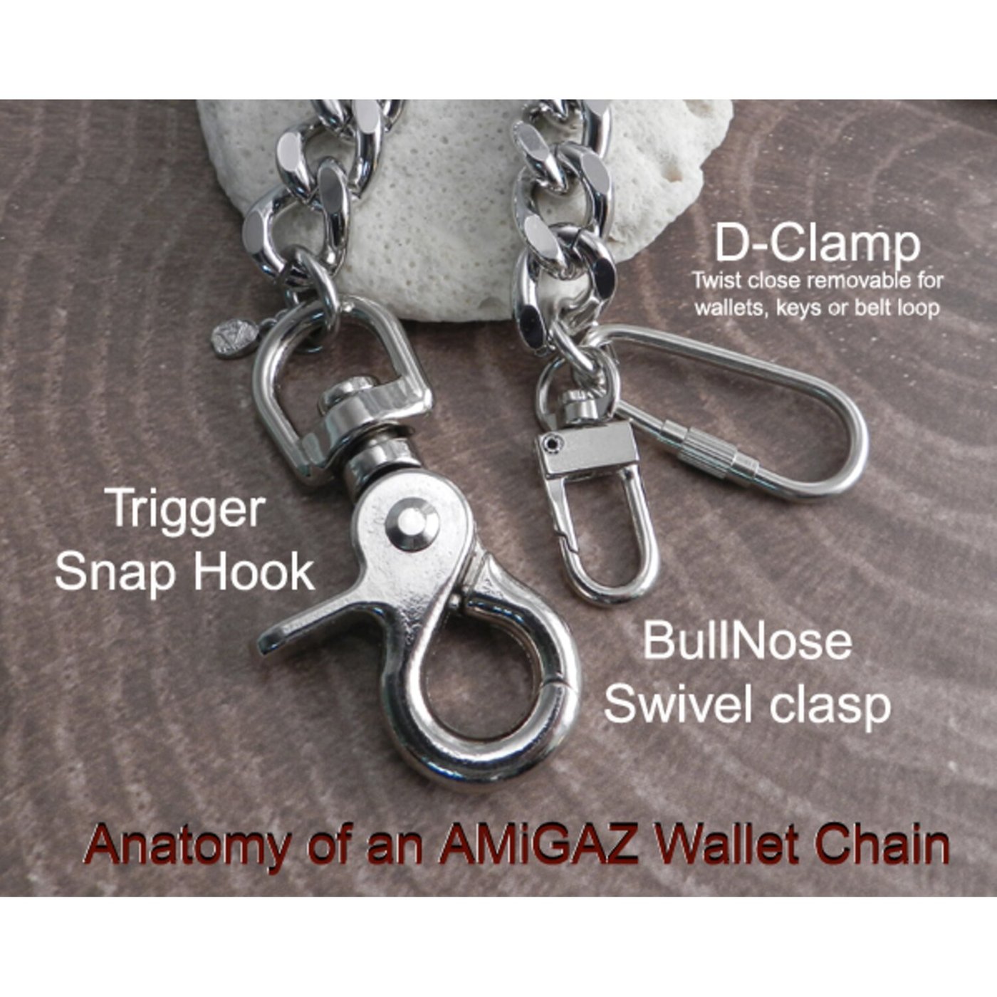 Amigaz Amigaz Small Laser Leash Wallet Chain 16" - Image 2