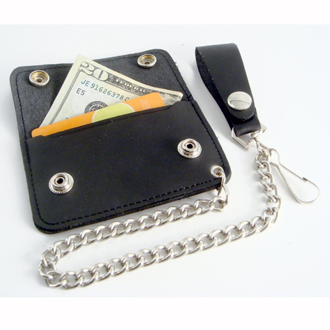 Amigaz Amigaz Black Leather Biker Chain Wallet Jr. - Image 2
