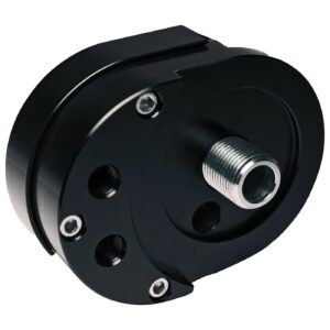 Feuling Feuling, offset oil filter adapter. Black