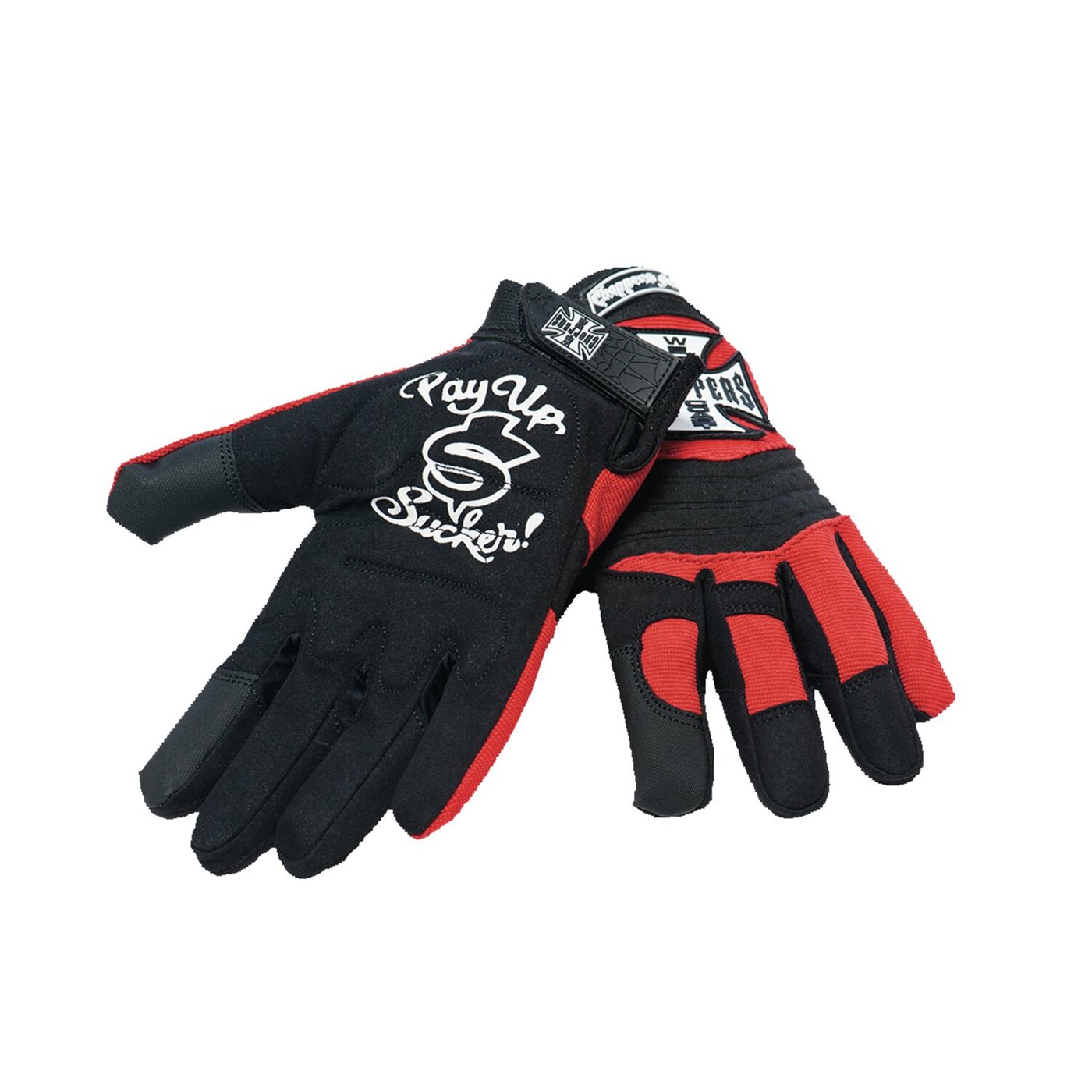 West Coast Choppers WCC riding gloves black/red