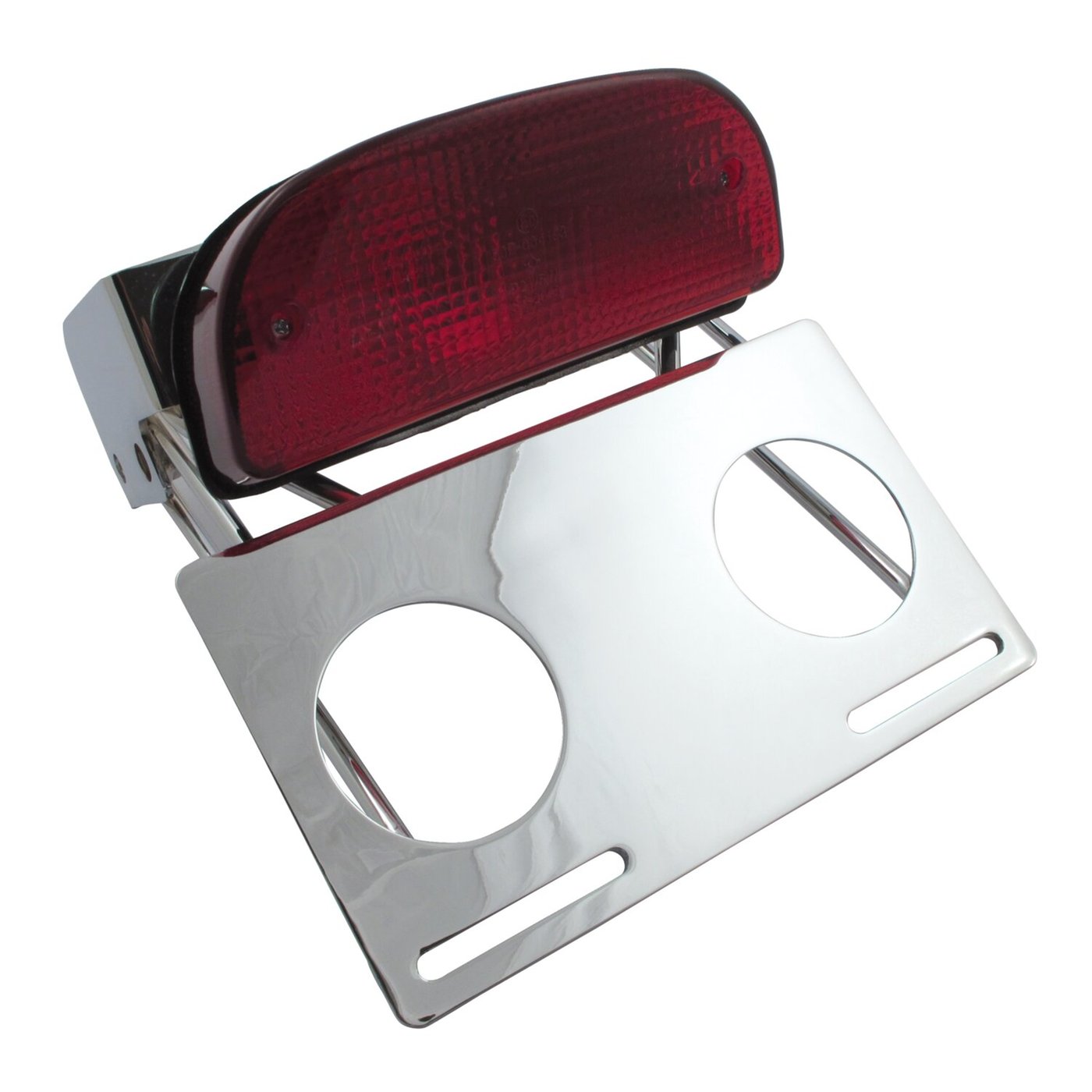 MCS Custom Fat Bob taillight kit. Chrome