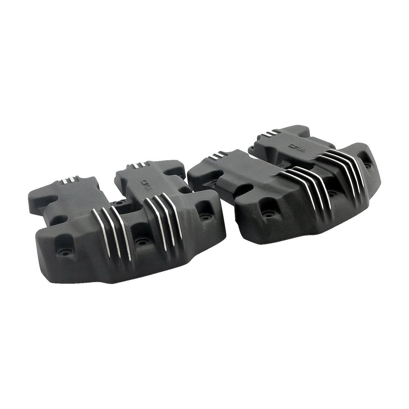 EMD EMD, 'Ribbed Style' rocker cover set. Black Cut