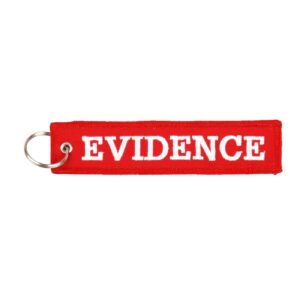 Army Surplus Evidence keychain red