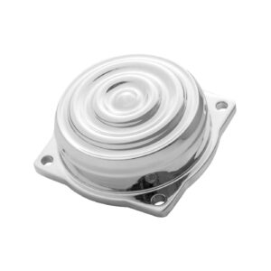 Motone Motone, CV carburetor top cover. Finned/Rippled. Polished