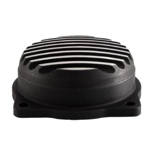 Motone Motone, CV carburetor top cover. Finned/Rippled. Black