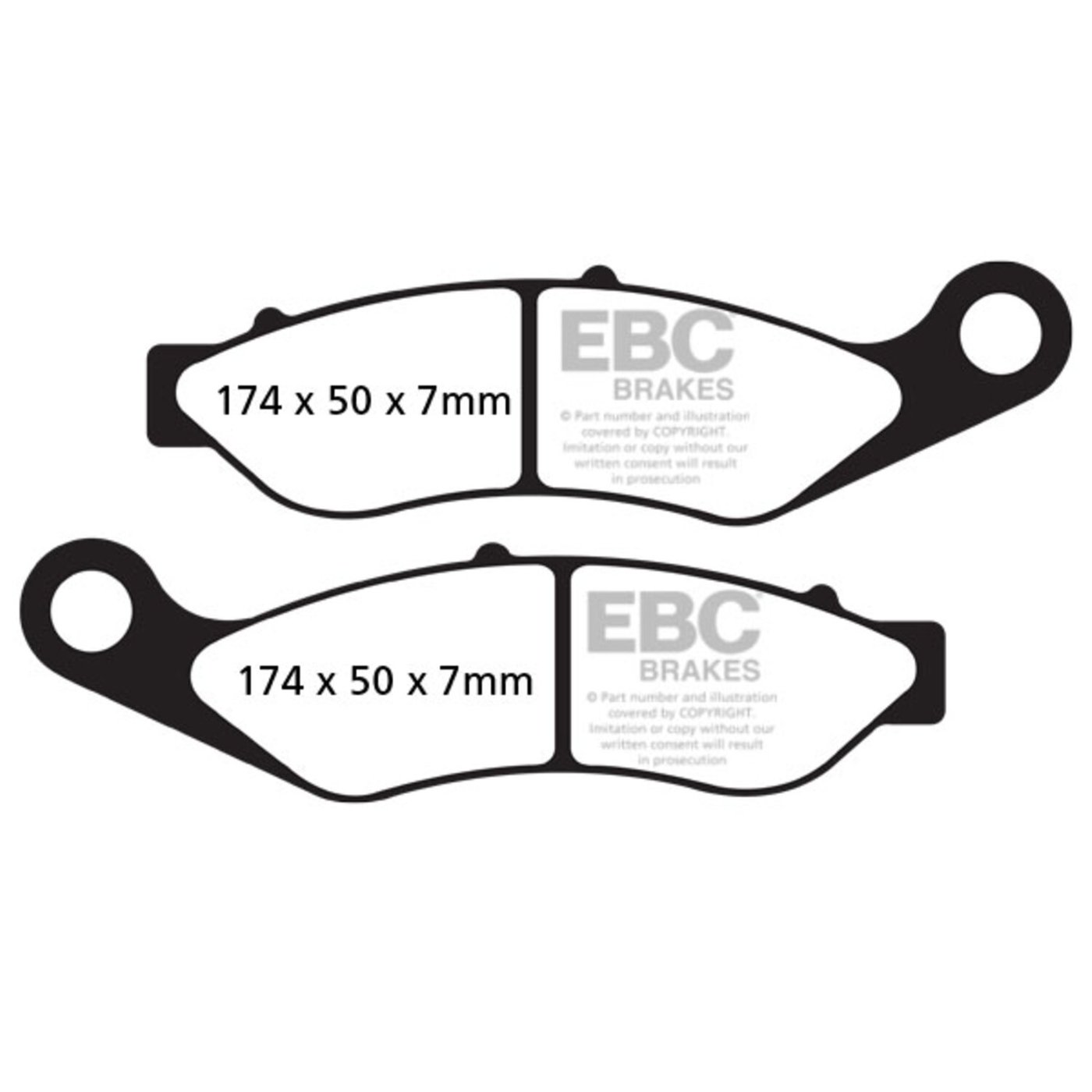 EBC EBC, V-pad Semi Sintered brake pad set