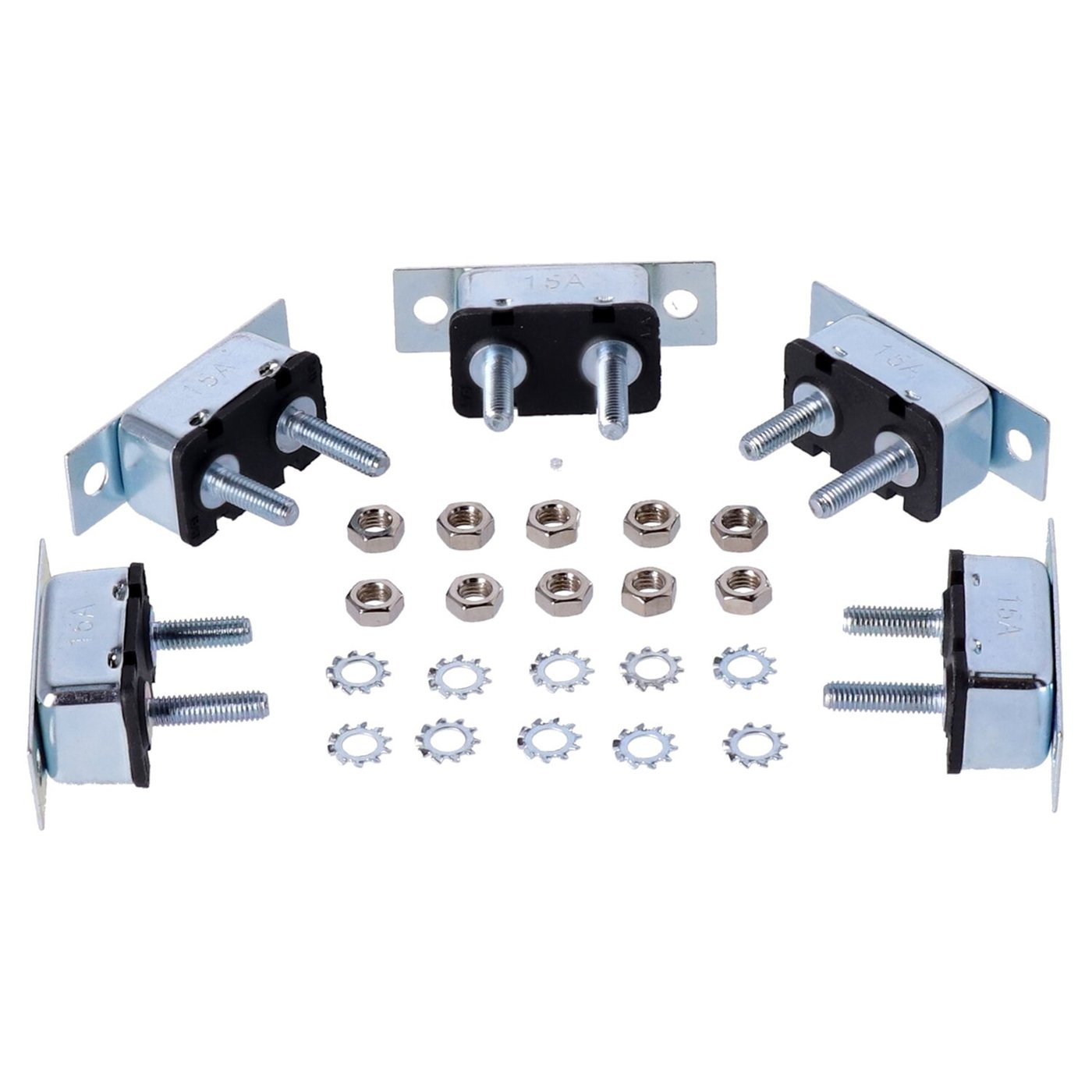 MCS Circuit breaker, automatic. Dual mount, metal. 15A