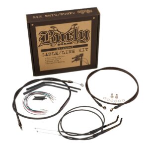 Burly Burly scrambler/tracker bar cable/line kit 8", black
