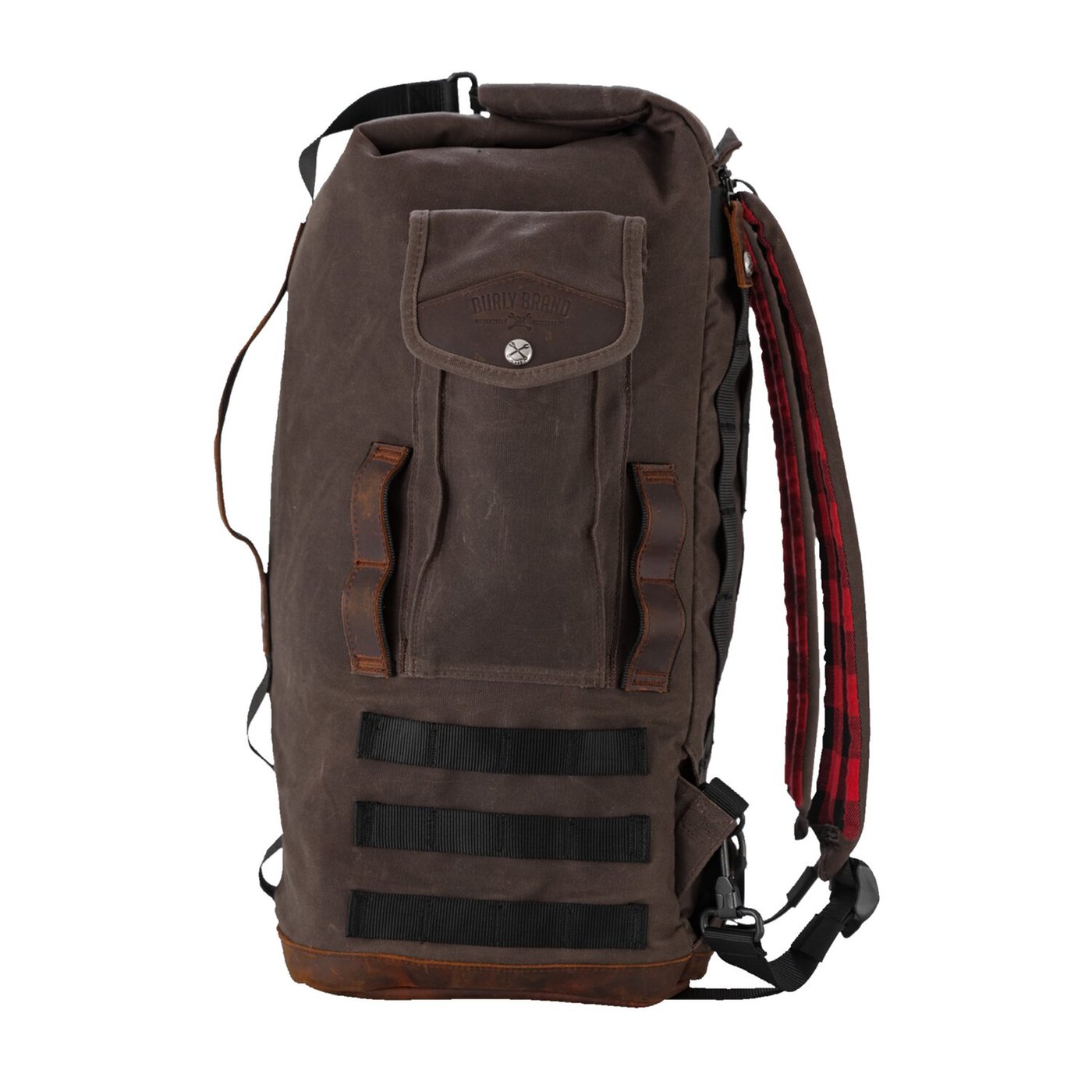 Burly Burly Voyager sissy bar backpack dark oak