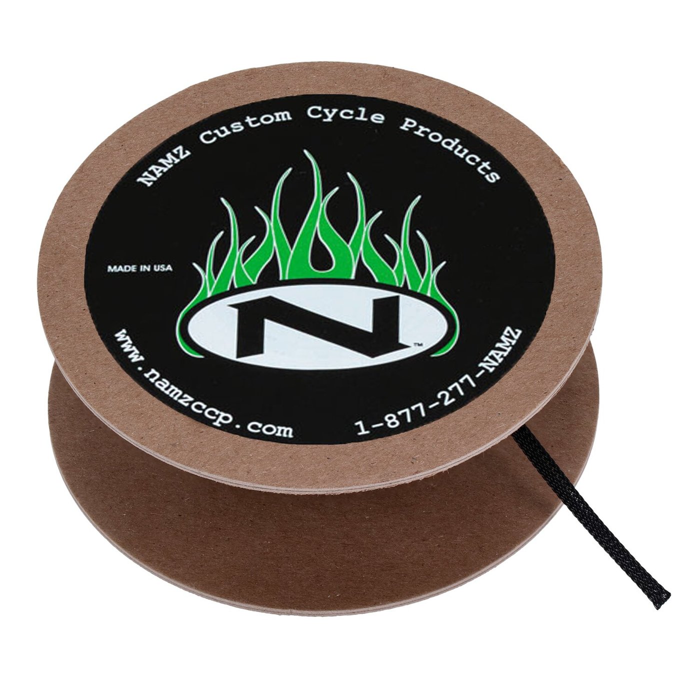 Namz NAMZ, braided flex sleeving. Black, 1/4" (6.35mm) ID