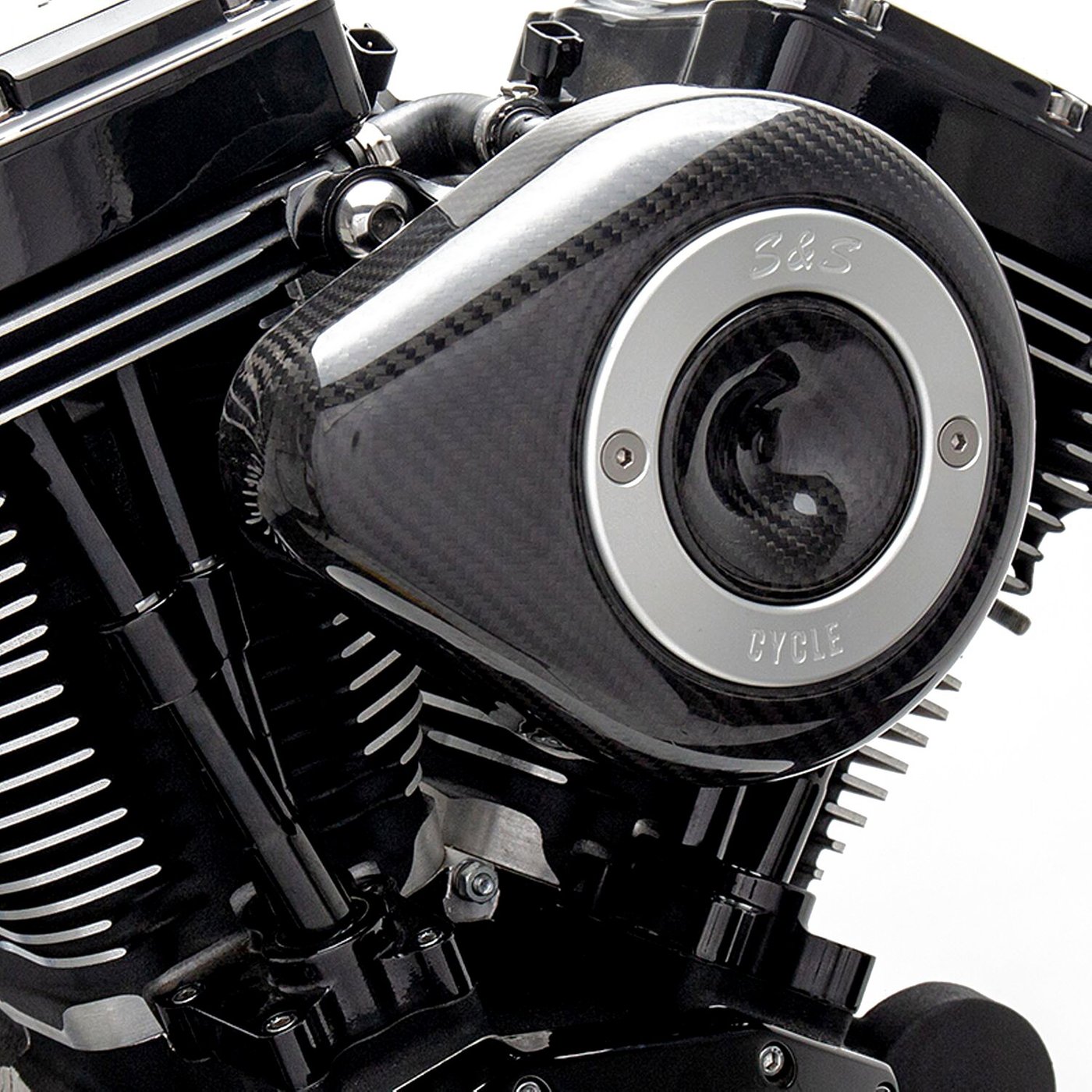 S&S S&S Stealth, carbon teardrop air cleaner kit
