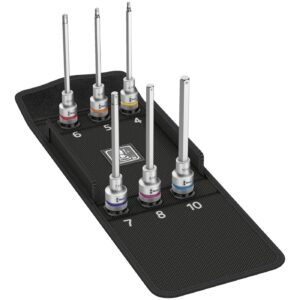 Wera Wera Zyklop 1/2" drive extended Hex socket bit set - Metric