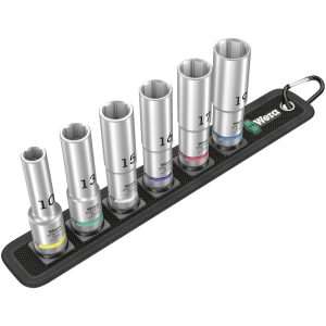 Wera Wera, socket belt with 1/2" drive hex deep sockets - Metric