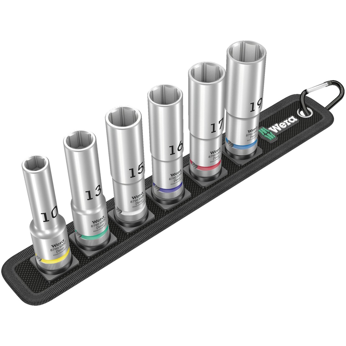 Wera Wera, socket belt with 1/2" drive hex deep sockets - Metric