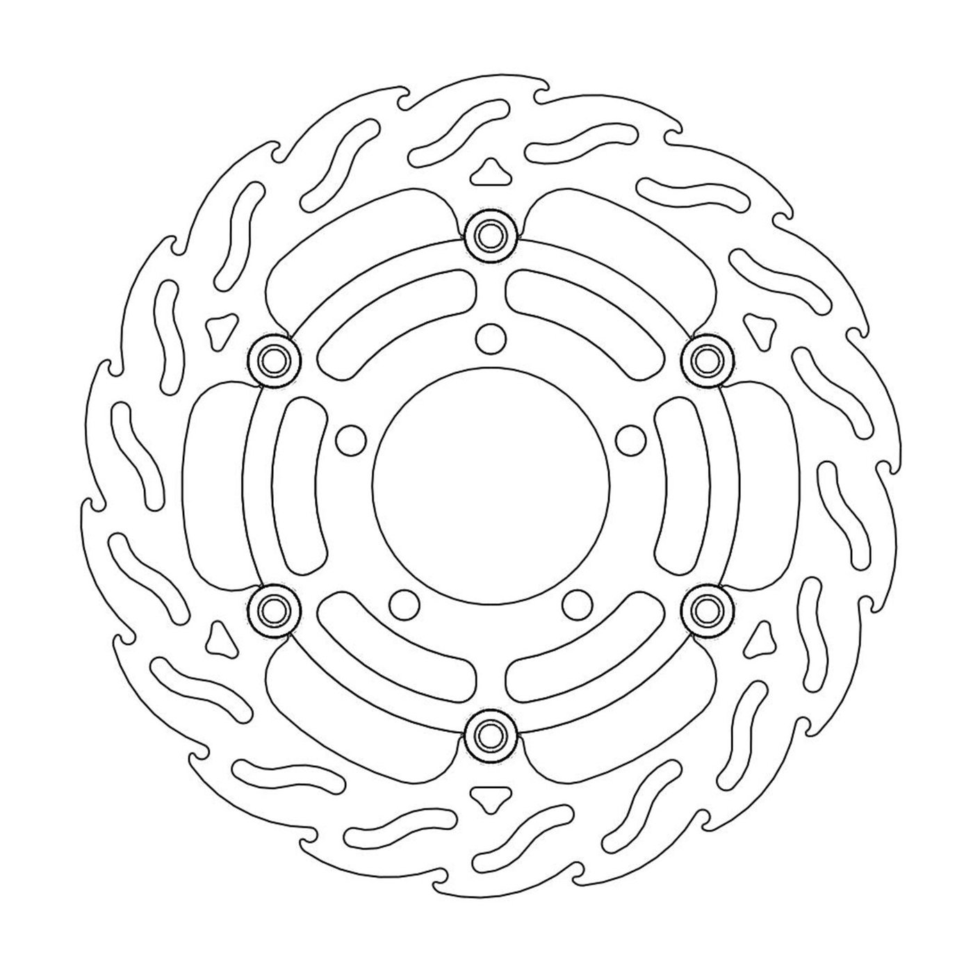 Moto-Master Moto-Master Flame series floating brake rotor