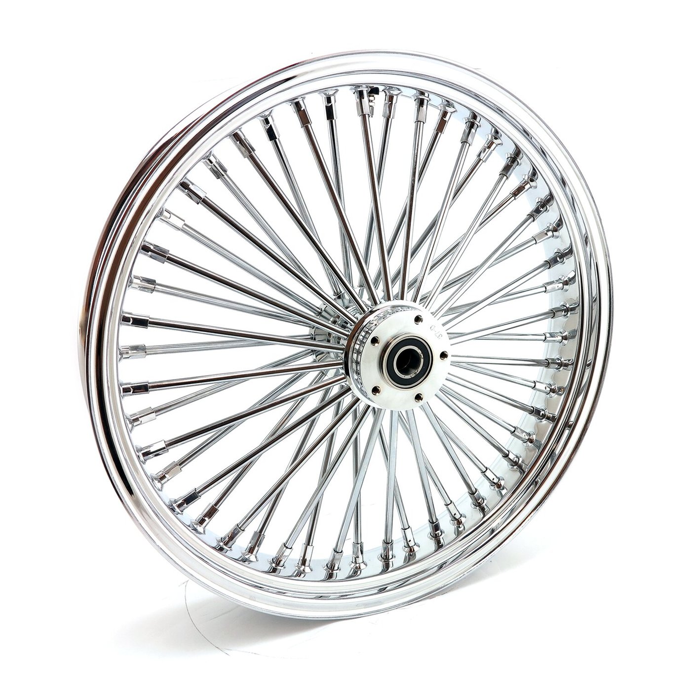 MCS MCS radial 48 fat spoke front wheel 3.50 x 21 SF chrome - Image 2
