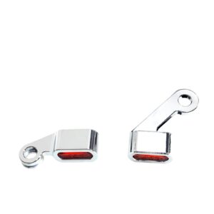 MCS Fastline, below bar LED turn signal set. Chrome, amber lens