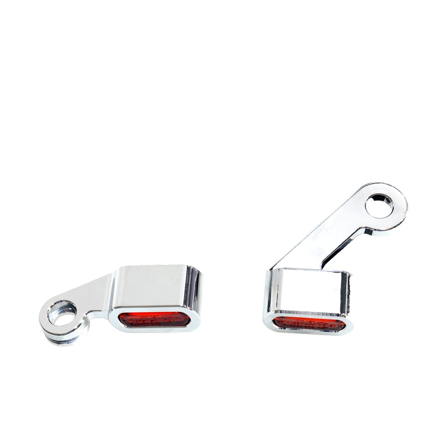 MCS Fastline, below bar LED turn signal set. Chrome, amber lens