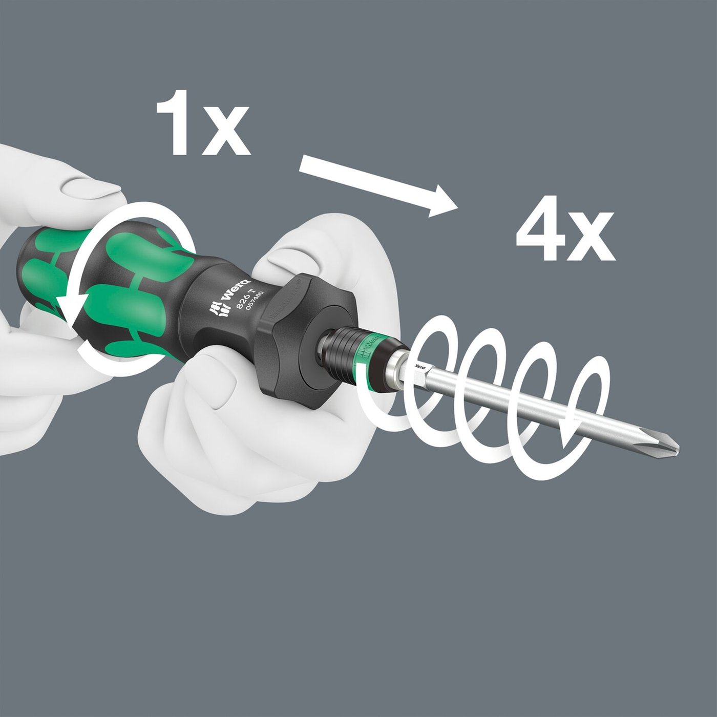 Wera Wera, Kraftform 1/4" bit holding Turbo bit driver handle - Image 2