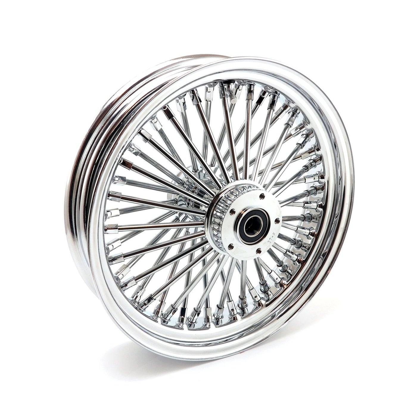 MCS MCS radial 48 fat spoke front wheel 3.50 x 16 DF chrome