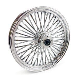 MCS MCS radial 48 fat spoke front wheel 3.50 x 18 DF chrome