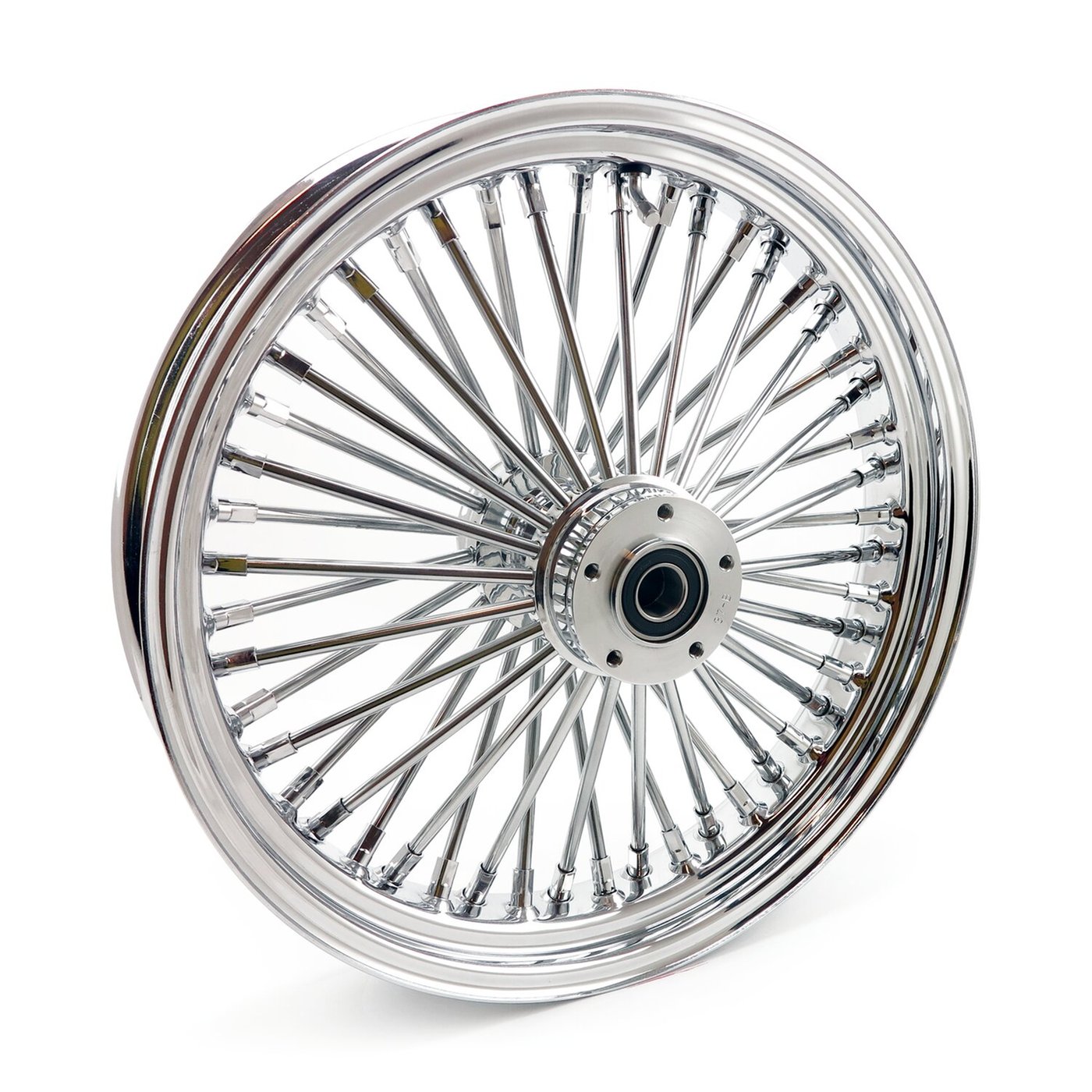 MCS MCS radial 48 fat spoke front wheel 3.50 x 18 DF chrome