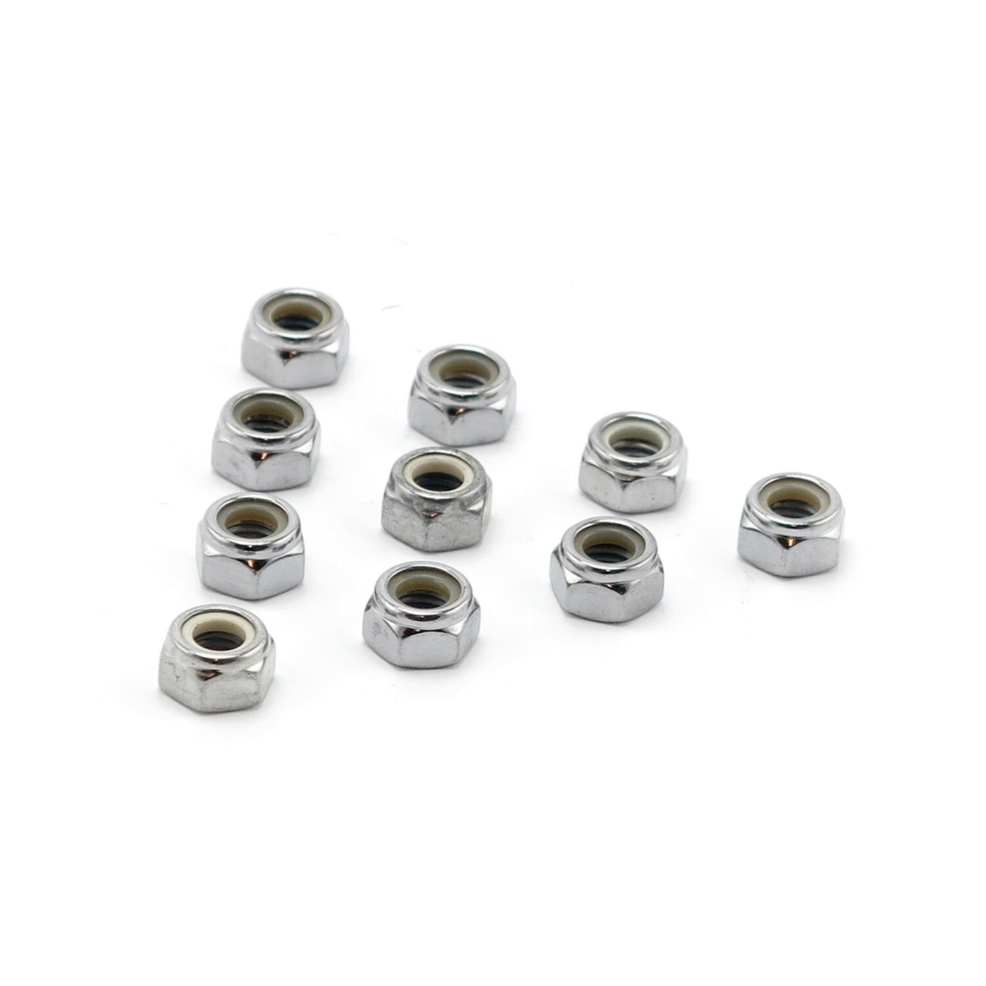 Colony Colony M12 x 1.75 Nylon insert lock nuts. Chrome - Image 2