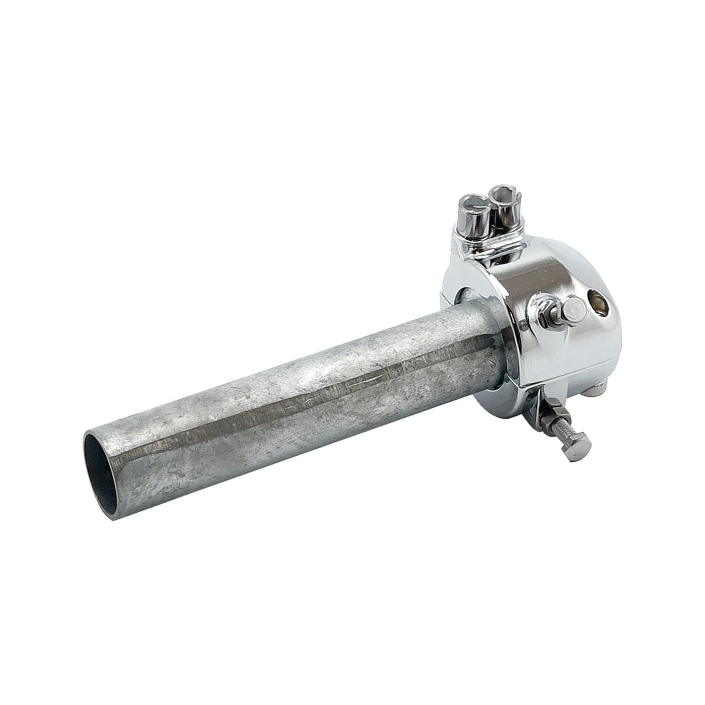 Emgo Universal metal throttle grip 7/8"/22mm handlebars, chrome - Image 2