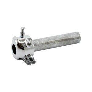 Emgo Universal metal throttle grip 7/8"/22mm handlebars, chrome