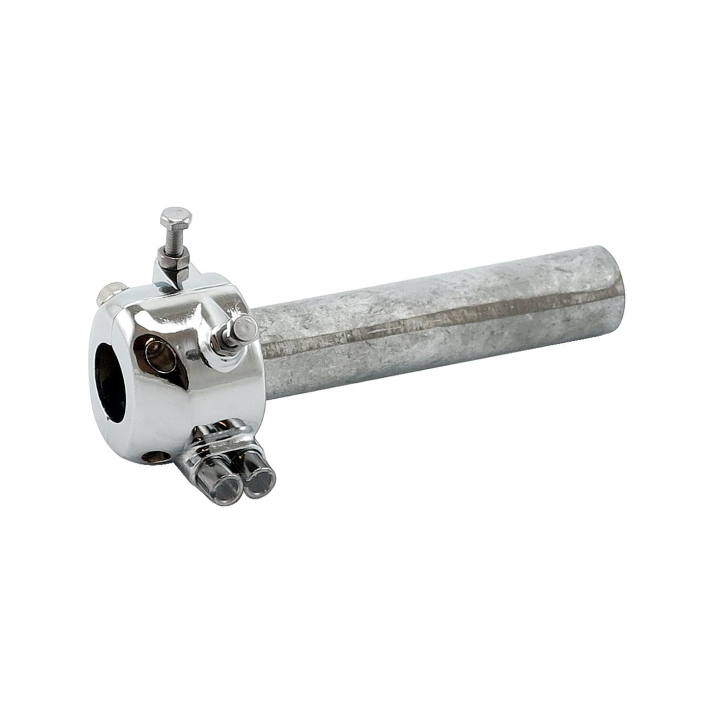 Emgo Universal metal throttle grip 7/8"/22mm handlebars, chrome