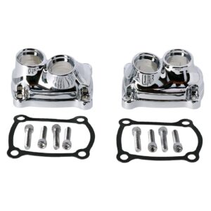 MCS M8 tappet block cover set. Chrome