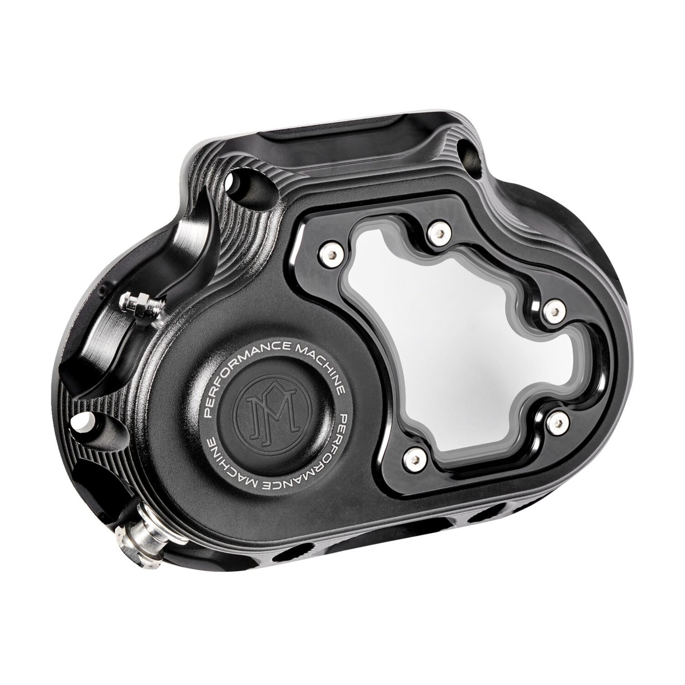 Performance Machine PM, Transmission end cover Vision, hydraulic. Black Ops