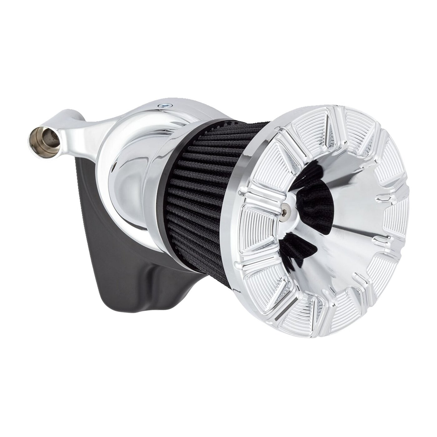Arlen Ness Arlen Ness, 10-Gauge Velocity 65°/90° air cleaner cover. Chr - Image 2