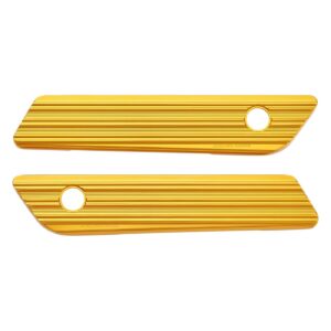 Arlen Ness Arlen Ness, saddlebag latch cover set. 10-Gauge, gold