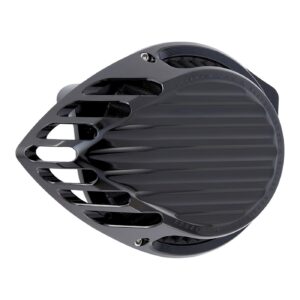 Rough Crafts Rough Crafts, Teardrop Finned air cleaner assembly. Black