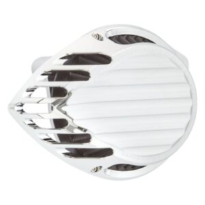 Rough Crafts Rough Crafts, Teardrop Finned air cleaner assembly. Chrome