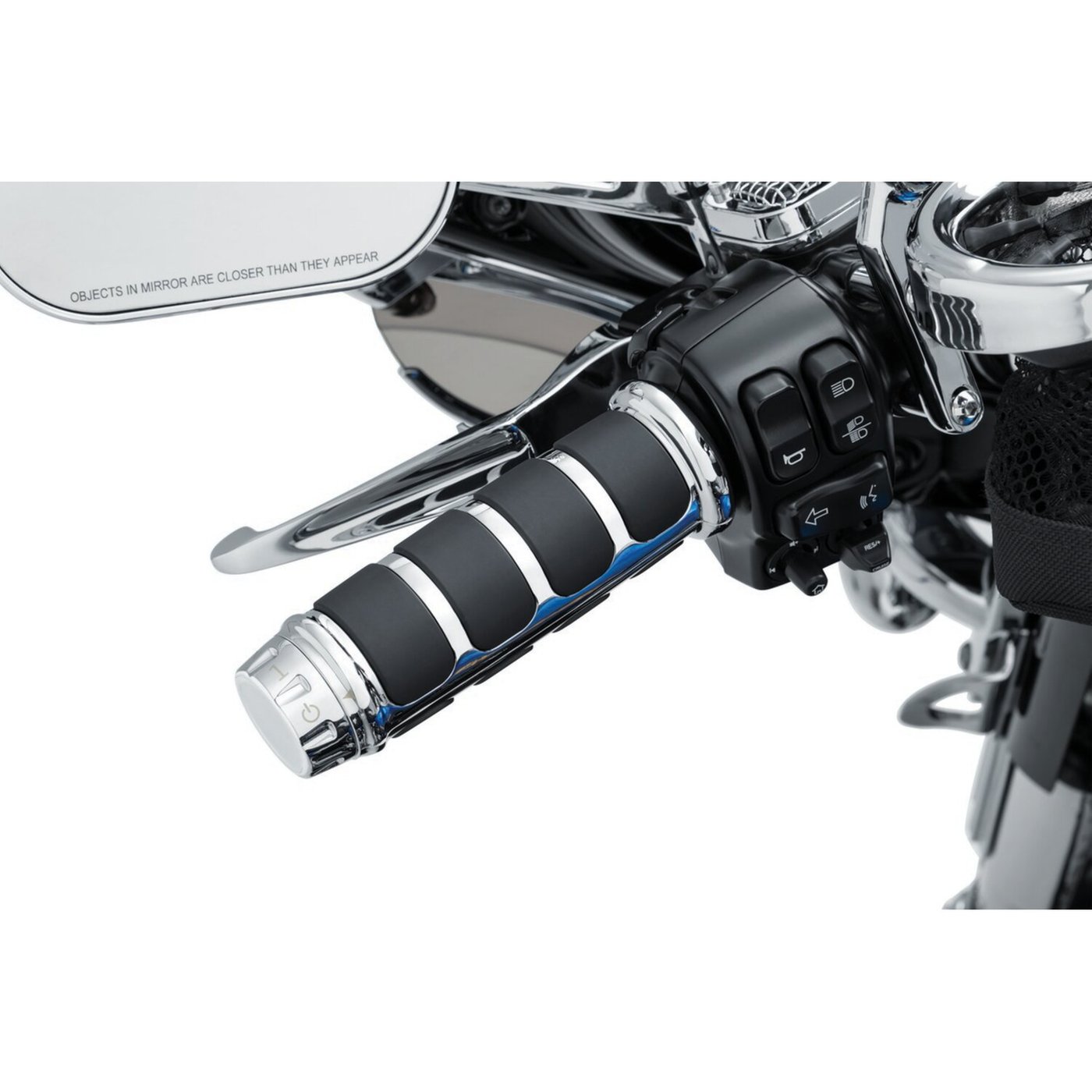 Kuryakyn Kuryakyn, ISO grip covers for oem heated grips. Chrome - Image 2