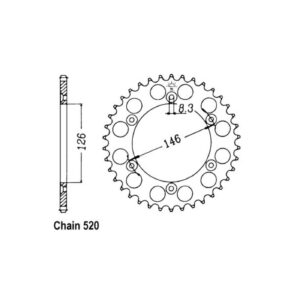 JT Sprockets JT Rear Sprocket 808.44