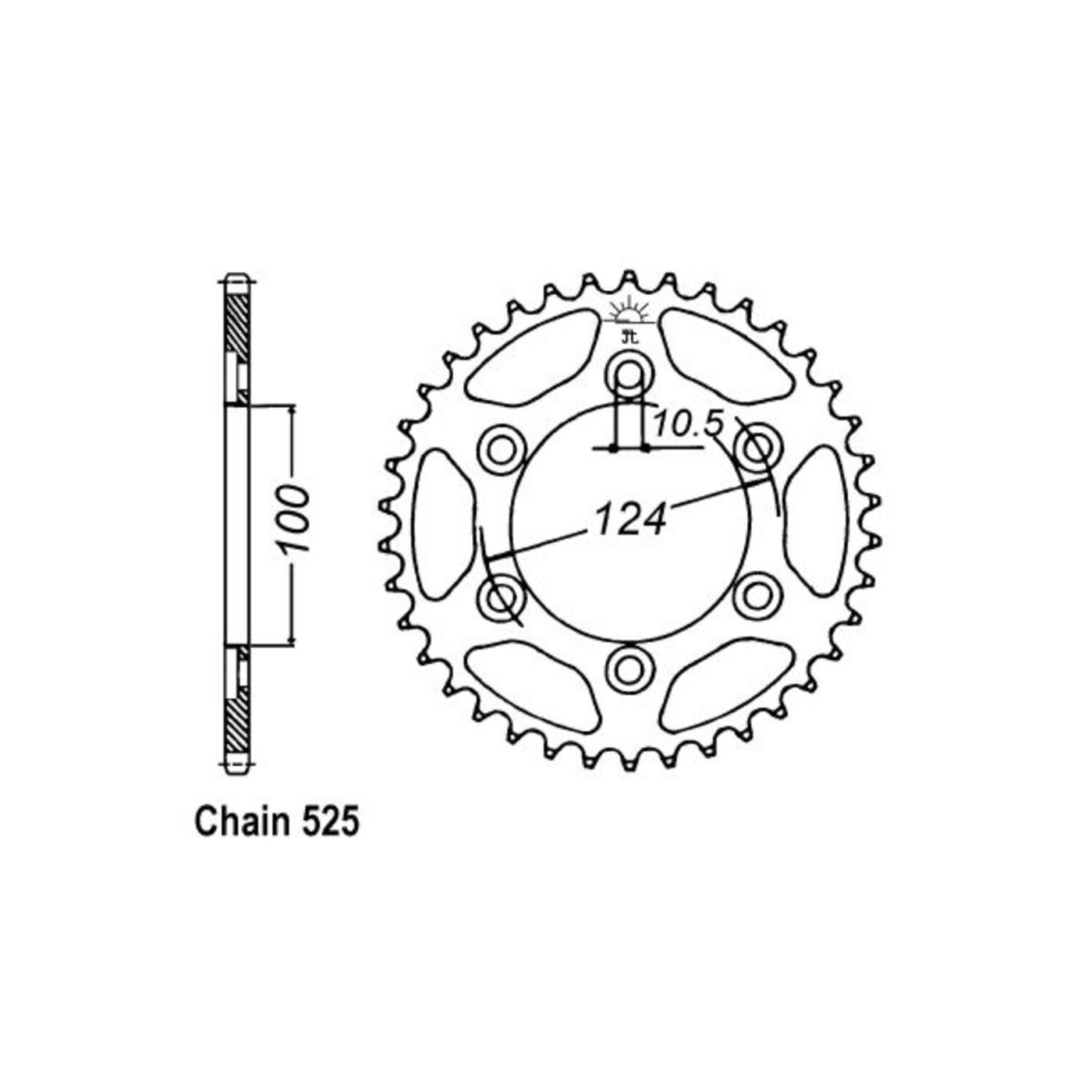 JT Sprockets JT Rear Sprocket 745.43