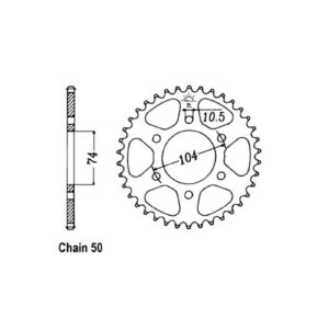 JT Sprockets JT Rear Sprocket 481.42