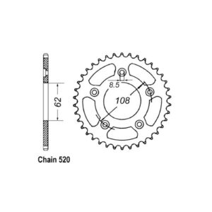 JT Sprockets JT Rear Sprocket 701.39