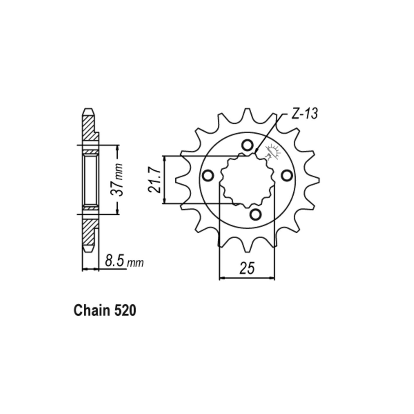 JT Sprockets JT front Sprocket 1309.14